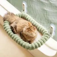 OEM Amaca per gatti da appendere alla finestra, pieghevole, 54x36 cm, adatta a gatti fino a 18 kg, colore verde