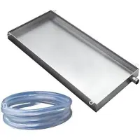 LTPRTZ Recessor Acciaio inox - Scarico della raccolta acqua - Cattura condensaria - Durevole e inox - 60 x 40 cm - Argento
