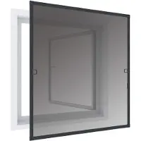 Dripio Finestre con zanzariera e protezione solare, alluminio, 100x120 cm, colore antracite