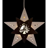 Weigla Holzkunst Immagine della finestra della capanna della foresta altezza circa 29 cm NUOVO