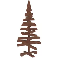 Syfax Albero di Natale in legno KOTKA 90 cm Legno Massello di Pino