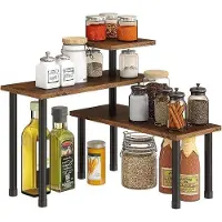 WAN Angolo cucina - Scaffale organizzativo - Contenitore per la cucina - Flessibile e adattabile - 63 x 17 x 40 cm - Nero
