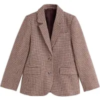 Next Blazer 'N.Premium' beige / marrone scuro / borgogna / bianco
