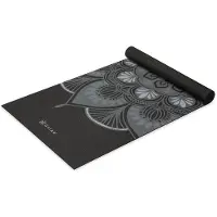 Gaiam 4 mm Classic Printed Yoga Mat Tappetino yoga (61 x 173 x 0,4 cm, grigio)
