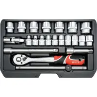 YATO Set di chiavi a bussola da 3/8", 22 pezzi, serie XS