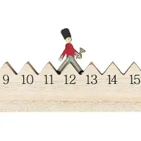 Ib Laursen Calendario dell'Avvento guardiano ambulante 75 cm calendario natalizio in legno xmas