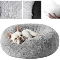 Purlove Letto per cani peloso, grigio 22759
