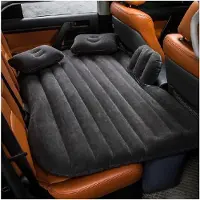 LTPRTZ Materasso ad aria auto - Carbett gonfiabile - Comodo dormire - Velluto di alta qualità - 135 x 80 cm - Nero
