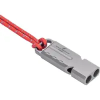 LTPRTZ Fischietto di emergenza titanio - Fischio di sicurezza Camera doppia - Attività all'aperto - 120 dB Segnale acustico - 8.1 Gram - Argento