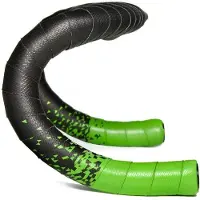 LTPRTZ Nastro per manubrio per biciclette - Nastro per maniglie - Bici comode - Design perforato - 215 cm - Dissolvenza verde