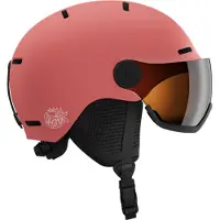 Salomon Kid's Orka Visor Cat. 2 Casco da sci Bambini (49-53 cm - S, marrone/fuchsia)