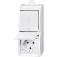 ABB Busch Jaeger 2601/5/20EW-54-503 Steckdose CEE 7/3 Weiß (1684-0-0328)