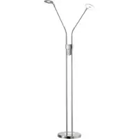 Fischer & Honsel Leuchten Piantana LED Dent, CCT, 2 luci, nichel
