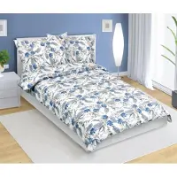 Bellatex Lenzuola in crêpe - 140x200 cm. 70x90 - blu