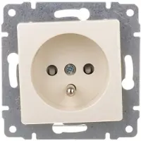 KOS-ELEKTRO SYSTEM VENA: Presa a una singola uscita, colore crema, con protezione per bambini