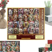 Erconsso Puzzle dell'Avvento di Natale 2026 24 Giorni Dolce Decorazione Animale per la Stanza Divertimento Puzzle Stagionale nell'Avvento Puzzle Cane