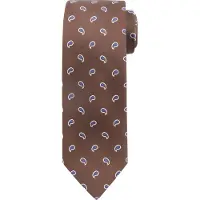 Suitable Cravatta Seta Paisley Bruin Marrone