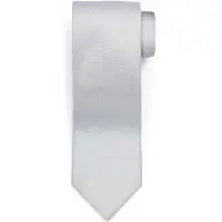 Suitable Cravatta Seta Zilver Grigio Argento