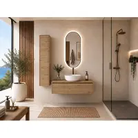 ORIGEN BATH FORMENTERA: Mobile bagno con lavabo da appoggio, 60 cm, modello Estepa