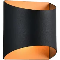 Reality Leuchten Applique Samdel, nero-oro, altezza 12 cm Metallo G9 up/down