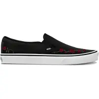 Vans Unisex Classic Slip-on Rose Embroidery Black/red Taglia: 36.5 | Mocassini Outlet | Unisex | Rosa