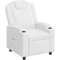 Syfax Poltrona reclinabile Bianco 75 x 95 x 106 cm Tessuto