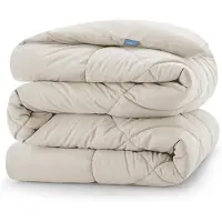 CozyLux Copertura per letto 135x200 cm, microfibra, 300 g/m², color beige, coperta per tutte le stagioni