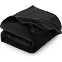 CozyLux Coperta in pile extra grande, 220x240 cm, colore nero, adatta per tutte le stagioni