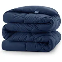 CozyLux Copertura per letto, 240x260 cm, microfibra, adatta a tutte le stagioni, 300 gsm, colore blu navy
