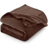 CozyLux Coperta calda e soffice, taglia XXL, 230x270 cm, in flanella, color marrone