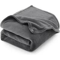 CozyLux Coperta in pile extra grande, 230x270 cm, grigia, in flanella, adatta per tutte le stagioni
