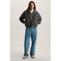 Vans Check-5 Checkerboard Denim Trucker Jacke Black Taglia: L | Giacche di jeans Outlet | Uomo | Blu