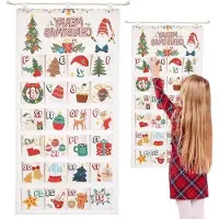 LTPRTZ 24 Calendario dell'Avvento per riempire 24 scatole, da riempire per appendere, calendario decorativo natalizio per le vacanze