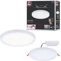 Paulmann Areo pannello dimmerabile a 3 livelli, rotondo 840, bianco, 17,5 cm