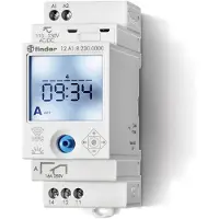 AURELEC Interruttore orario con funzione astro, Serie 12 12.A1.8.230.0000 90 - 264 V CC/CA 1 contatto di commutazione 16 A 250 V/CA 750 VA (12.A1.8.230.0000).