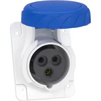 Schneider Electric Prese da incasso CEE con morsetti a taglio, 16 A, 2 poli + terra, 200-250 V CA PKY16F723
