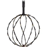Star Trading Lampada LED con picchetto Sfera, Ø 30 cm, batteria in metallo nero