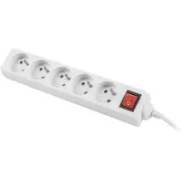 Lanberg PS1-05E-0150-W Steckdosenleisten 1.5M 5X 230V EN MIT SCHALTER MASSI