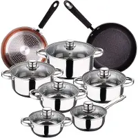 San Ignacio Set Di Pentole E Padelle Cassel 20/24 Cm Pk3840 12 Pezzi