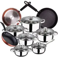 San Ignacio Set Di Pentole E Padelle Cassel 20/24/28 Cm Pk3874 12 Pezzi