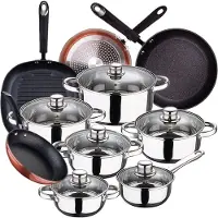 San Ignacio Set Di Pentole E Padelle Cassel 20/24/28 Cm Pk3875 12 Pezzi