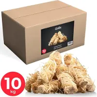 GrillX Gomitoli di lana accendifuoco da 10 kg – Gomitoli accendifuoco ±840 pezzi – Cubetti accendifuoco ecologici – Lana accendifuoco in fibra di legno – Barbecue e caminetto