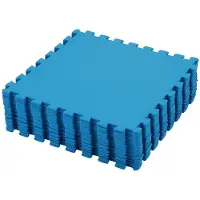 Merkloos Tappetino protettivo per piscina in plastica - 50 x 50 x 0,4 cm - 8 pezzi - 2 m² - Blu