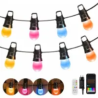 StarTech.com Catena luminosa LED RGB, 45 metri, con 60 lampadine - 16 milioni di colori - Controllo tramite app e telecomando - Impermeabile - Sincronizzazione con la musica - Timer