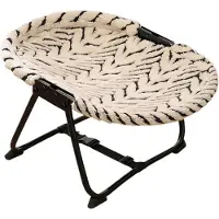 Markenlos Cuccia rialzata per cani, tipo amaca, pieghevole, antiscivolo, 57x41x26 cm, grigia