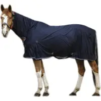 Equithème Equitheme, coperta estiva in micro rete combinata per cavalli, colore blu, taglia 6'0"
