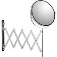 Merkloos Specchio ingrandente - Ventosa - 17 cm - Acciaio inossidabile - Braccio girevole