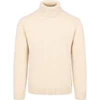Suitable Maglione a collo alto Tweed Ecru Bianco sporco Beige taglia