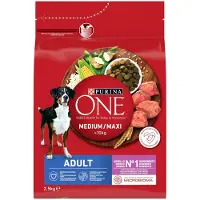 Purina Cibo secco per cani adulti ONE MED/MAX, con agnello e riso, 2,5 kg