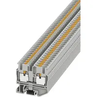 Phoenix Contact Mini terminale passante, tipo di connessione push-in, sezione: 0,14 - 4 mm, AWG: 26 - 12, larghezza: 5,2 mm, altezza: 32,1 mm, colore: grigio, tipo di montaggio: NS 15